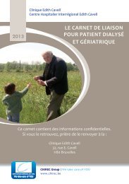 2013 Le Carnet de Liaison pour patient diaLysÃ© et gÃ©riatrique - Chirec