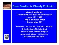 Case Studies in Elderly Patients