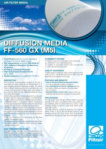 Literature - FF560 GX M5 - Filtrair BV