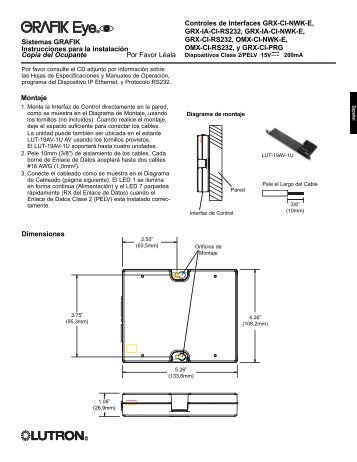 Controles de Interfaces GRX-CI-NWK-E, GRX-IA-CI-RS232 ... - Lutron