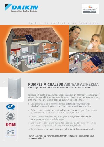 POMPES Ã CHALEUR AIR/EAU ALTHERMA - Climamaison