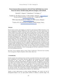 Forest mensuration parameters derived from individual tree crown ...