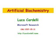 Artificial Biochemistry - Luca Cardelli