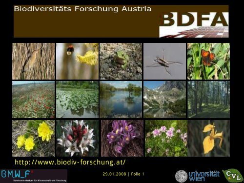 Plattform BiodiversitÃ¤ts Forschung Austria (BDFA)