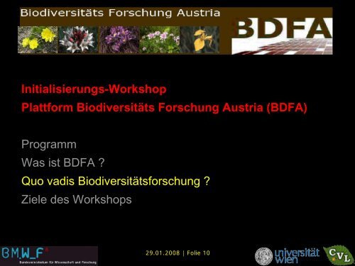 Plattform BiodiversitÃ¤ts Forschung Austria (BDFA)