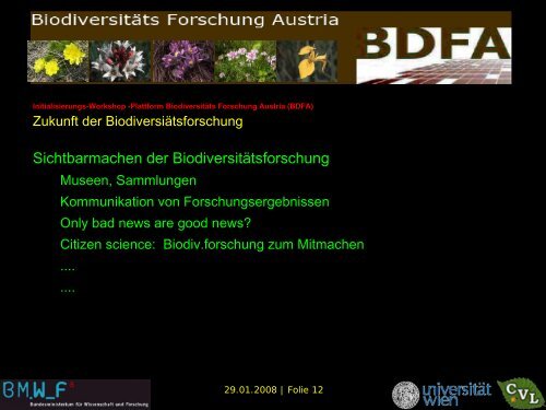 Plattform BiodiversitÃ¤ts Forschung Austria (BDFA)