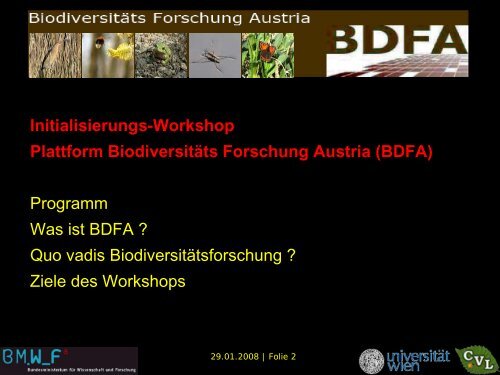 Plattform BiodiversitÃ¤ts Forschung Austria (BDFA)