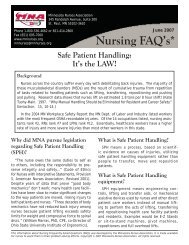 No 23 - Safe Patient Handling.indd - Minnesota Nurses Association
