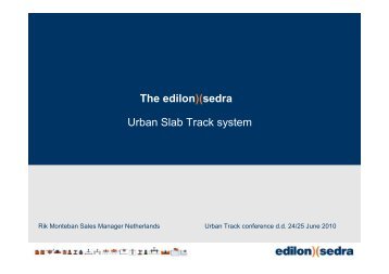 The edilon)(sedra Urban Slab Track system