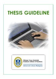 Thesis Guideline - OYA Graduate School of Business - UUM