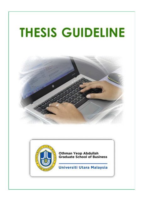 Thesis Guideline - OYA Graduate School of Business - UUM