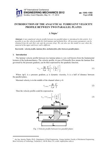 introduction of the analytical turbulent velocity profile between two ...