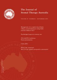 JSTA September 2009 - Australian Association of Stomal Therapy ...