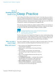 Level 4 Class Deep Practice - Healing Touch Program