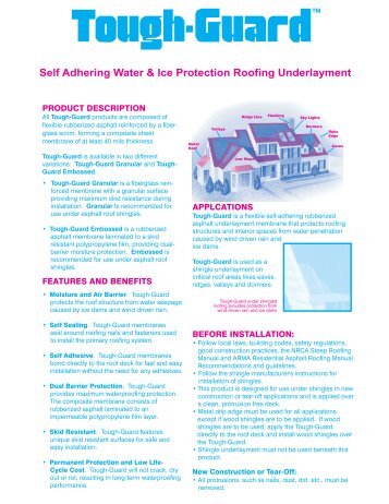 Self Adhering Water & Ice Protection Roofing Underlayment - BlueLinx