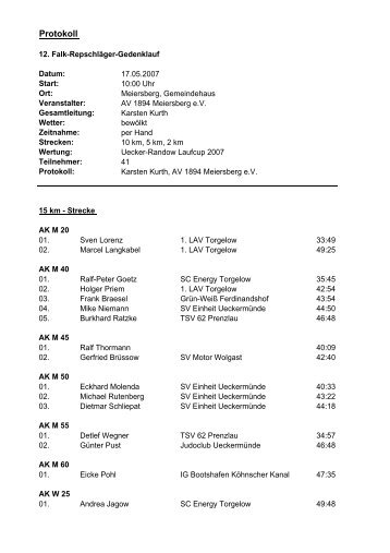 Protokoll - uer-leichtathletik-verband