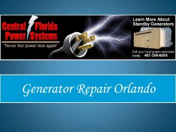 Generator Repair Orlando