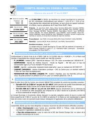 COMPTE–RENDU DU CONSEIL MUNICIPAL - Mairie Viry