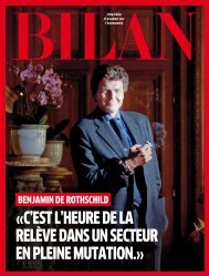 Interview Baron Benjamin de Rothschild dans le magazine Bilan