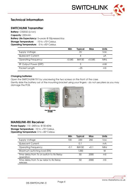 SWITCHLINK SWITCHLINK - RF Solutions