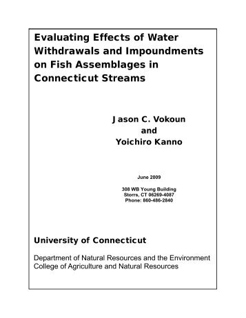 Evaluating Effects of Water Withdrawals and Impoundments on Fish ...