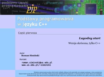 Podstawy programowania w C++