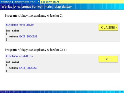 Podstawy programowania w C++