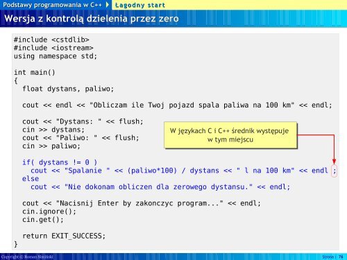 Podstawy programowania w C++