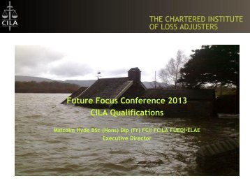Future Focus Conference 2013 CILA Qualifications - CILA/The ...