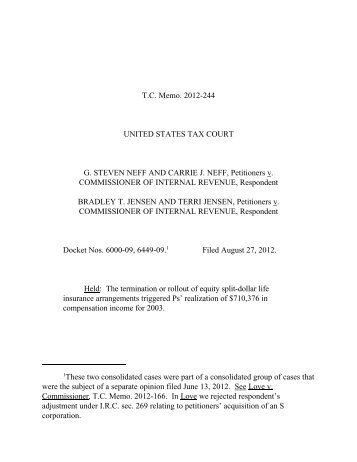 TC Memo. 2012-244 - U.S. Tax Court