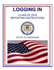 LOGGING IN - United States Merchant Marine Academy