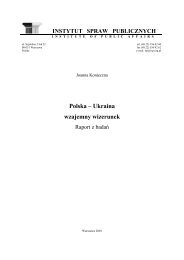 Polska â Ukraina wzajemny wizerunek - Instytut Spraw Publicznych
