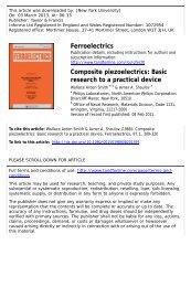 Composite piezoelectrics: Basic research to a practical device