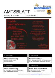 AMTSBLATT - Gemeinde Wutöschingen