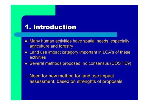 A new land use impact assessment method for LCA ... - LCAfood.dk