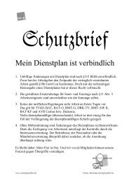 Schutzbrief - Schichtplan-Fibel