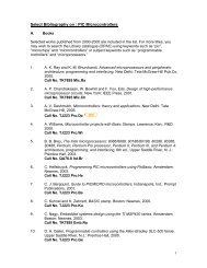 Temasek Polytechnic Library Bibliography on PIC Microcontrollers ...