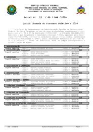 Edital NÂº / GD / DAE / 13 2010 Quarta Chamada do Processo ...