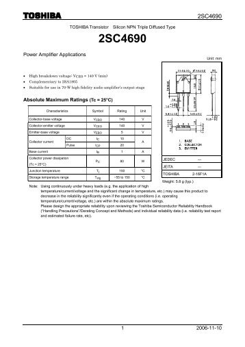 2SC4690 - AMPLIMOS one stage amplifiers, amplificatori audio ...