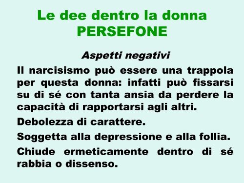 La psicologia di genere attraverso la mitologia, Federica