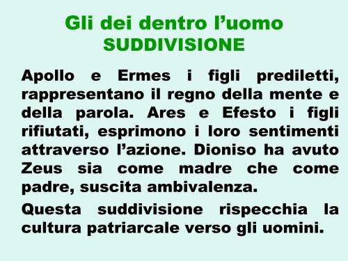 La psicologia di genere attraverso la mitologia, Federica