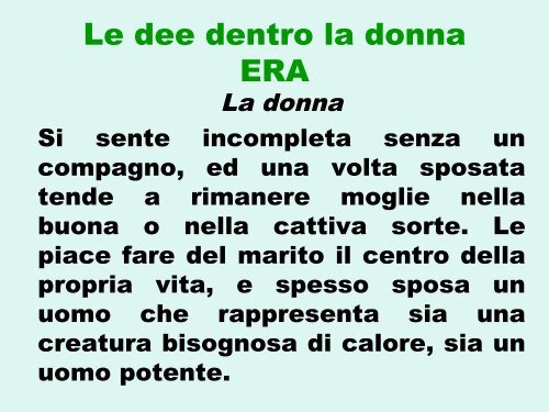 La psicologia di genere attraverso la mitologia, Federica