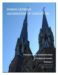 Administration of Temporal Goods: Volume 1 - Archdiocese of ...