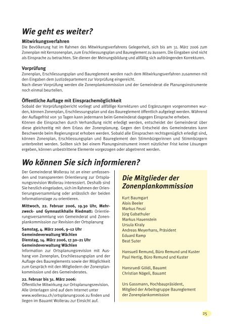 BroschÃ¼re 06 Mitwirkung - Gemeinde Wollerau