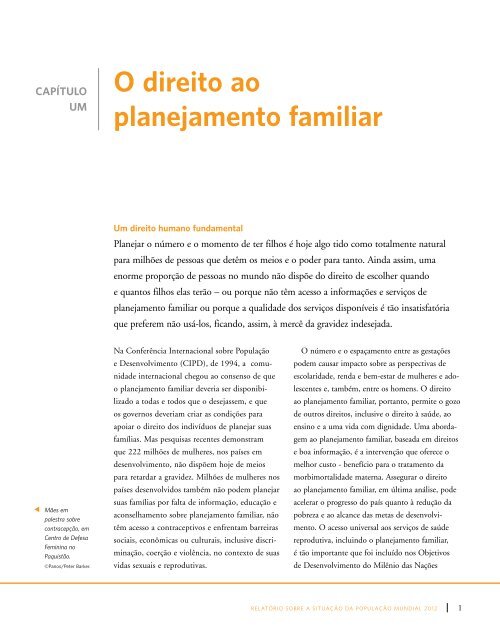 RelatÃ³rio sobre a SituaÃ§Ã£o da PopulaÃ§Ã£o Mundial 2012