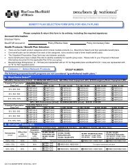 Small Group Benefit Plan Selection Form - Resource Brokerage