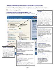 Britannica Online School Edition - Encyclopaedia Britannica, Inc.