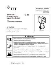 Series FS4-3T General Purpose Liquid Flow Switch McDonnell ...