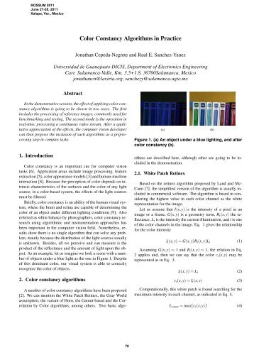 Color Constancy Algorithms in Practice