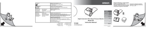 Model R6 Instruction Manual - Omron Healthcare